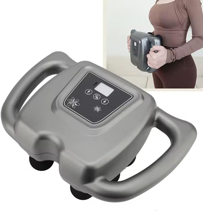 16-Head Electric Massager Rechargeable Deep Tissue Massage Device with 99 Gears Adjustment for Back Shoulder Neck Gray