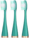 3 Pcs Replacement Brush Heads Electric Toothbrush Head Compatible for Brand Teeth Cleaner Bristle Refill(Green)