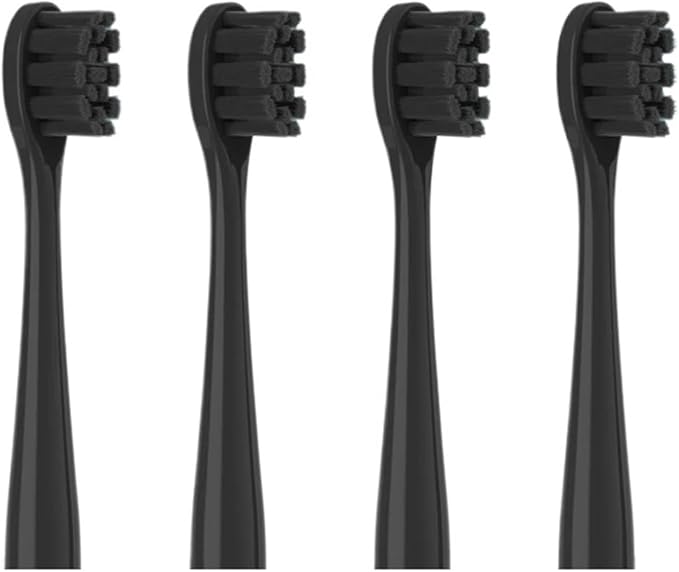 6CS Toothbrushes Head for Y1S/Y4/U1/U2/U3/P1/P4 Soft Sonic Electric Toothbrush Clean Nozzles(4CircylarBlack)