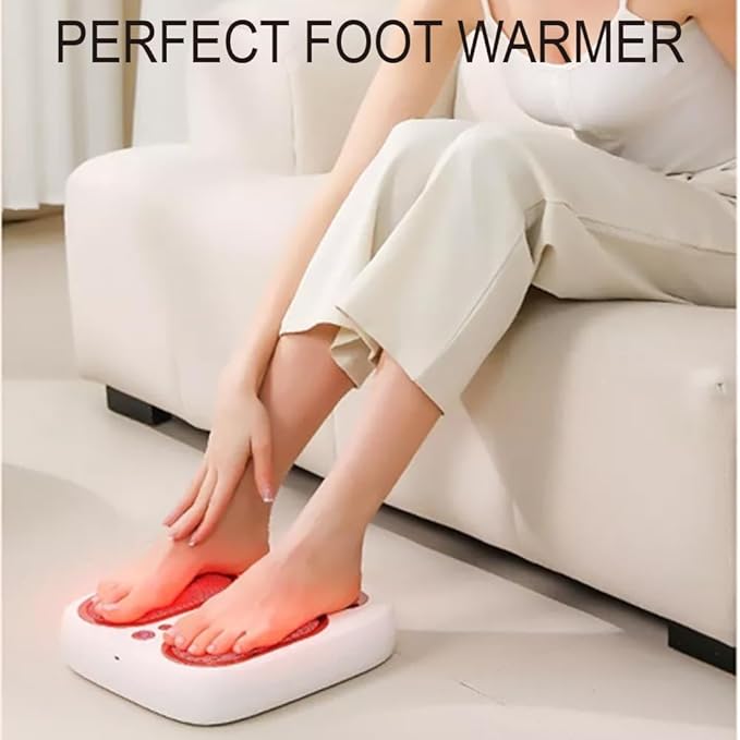 DR. WELL Wireless Foot Massager with Shiatsu &amp Vibration — Portable Foot Massage Pad for Tired Feet Foot Comfort &amp Relaxation 3 Modes &amp 3 Intensities Rechargeable Auto Shut-Off