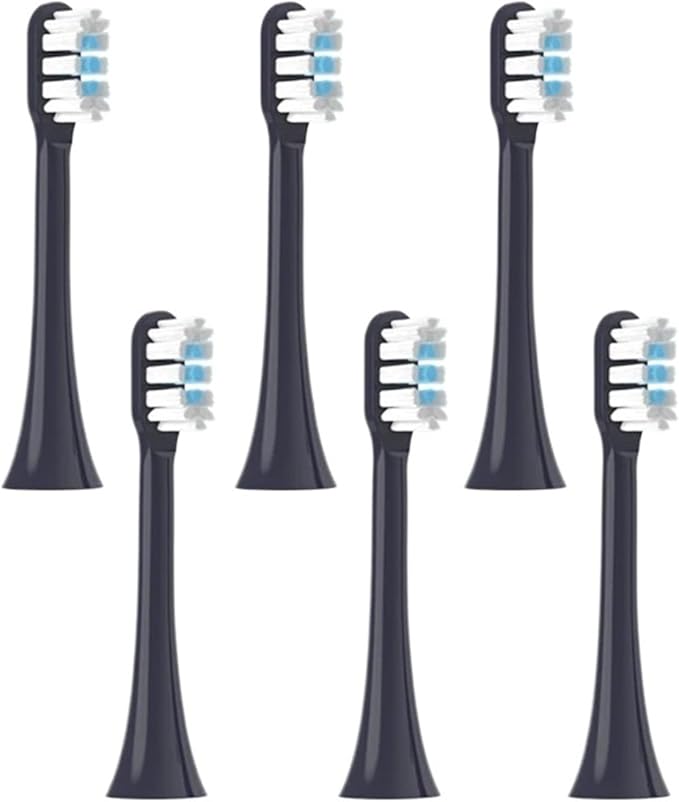 Replacement Toothbrush Heads Compatible for T301/T302/T501/T501C(Purple-6pcs)