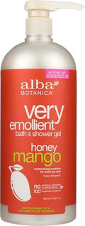 Alba Botanica Very Emollient Bath &amp Shower Gel Honey Mango 2 Pack (32oz)