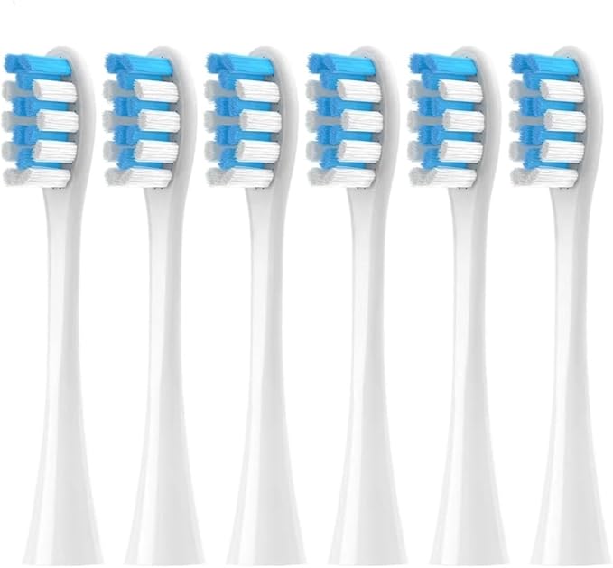 6Pcs Suitable Compatible For OCLEAN/OKLIN X Electric Toothbrush Head One/SE/XPRO/Z1/AIR Universal Replacement Head Adult 2258 Soft Hair(WT BU 6Pcs)