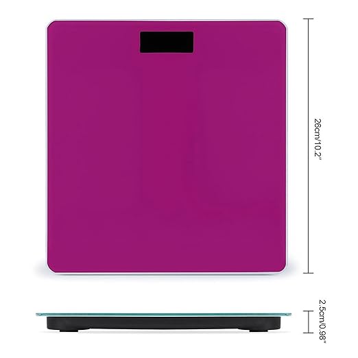 Smart Scale for Body Weight Automatic Switch Digital Bathroom Weighing Scale Purple Red
