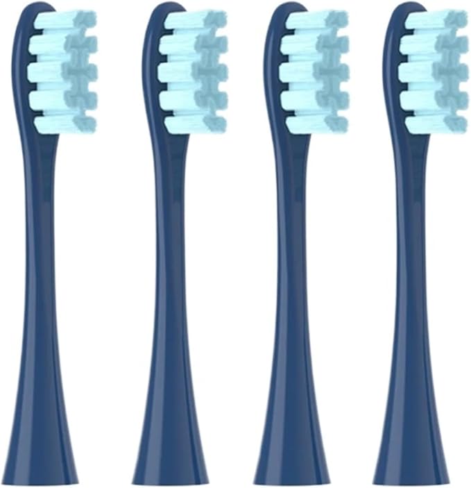 2/4/6PCS Soft Replacement Heads Compatible for Oclean X/X PRO/ Z1/ F1 Blue Brush Toothbrush Vacuum Bristle Nozzles(4PCSBlue)