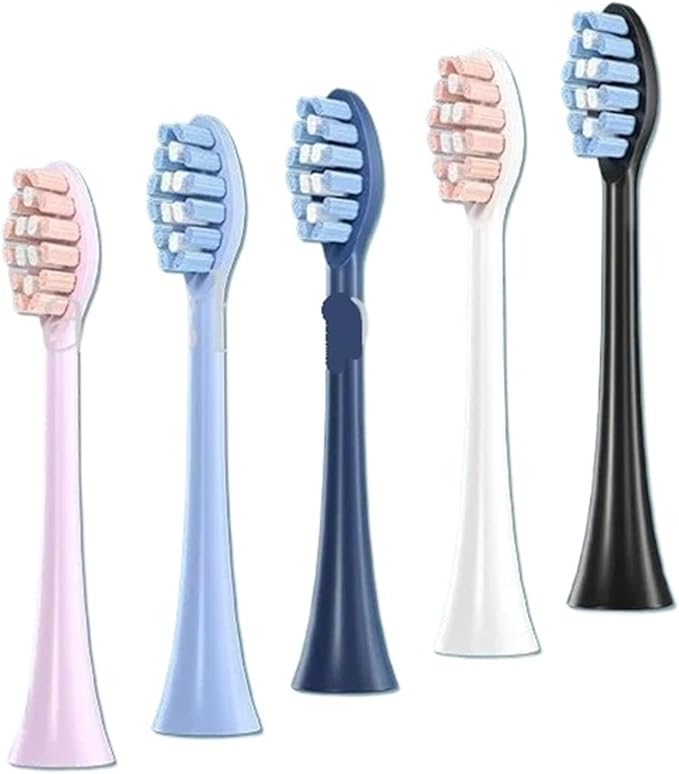 12pcs Brush Heads Compatible for FLYCO Electric Toothbrush Head TH01 FT7105/FT7106/FT7205 Universal Replacement(12PCS Black Blue)