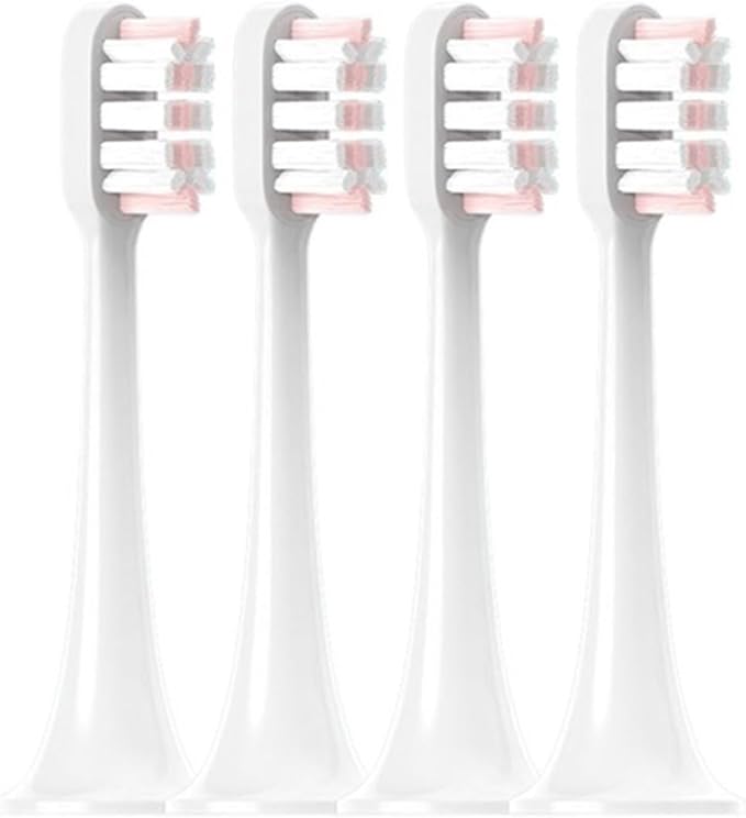 Compatible for Xiaomi Mijia T300/T500/T700 Electric Toothbrush Heads Replaceable Refill Nozzles 4Colors with Anti-Dust Caps(4 Pink)