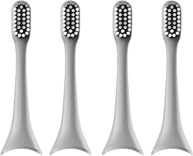 Replacement Toothbrush Head Compatible for ENCHEN Aurora T+/T2 Electric Original Accessories Adult Nozzle(4pcs Grey)