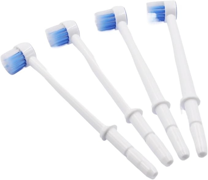 4pcs Water Flosser Brush Head Tips Replacement Tips - Compatible with Waterpik WP-100 WP-100W WP-260