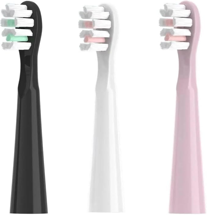 Replacement Toothbrush HeadsCompatible for SEJOY Sonic Electric GET132 Soft Bristles Nozzles(8PCS White)