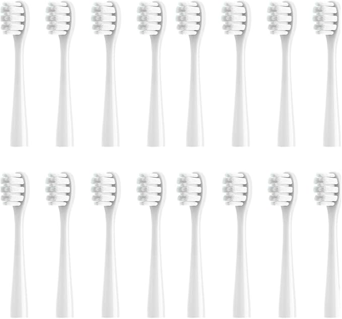 16pcs Replacement Toothbrush Head Compatible for Nandme NX7000 Soft Bristle Tooth Brush(16WHITE Sensitive)