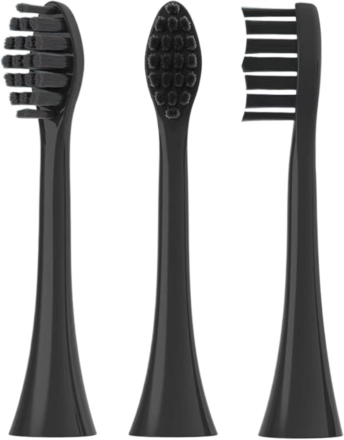 Compatible for Sonicool Electric Toothbrush Head 051B Cleaning Replacement Bristle Brush Heads Nozzles(8PCS Black)