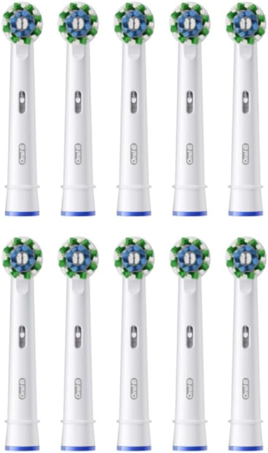 Oral-B Pro Cross Action Toothbrush Heads for Electric Toothbrush Pack of 10 Suitable for a Post Box