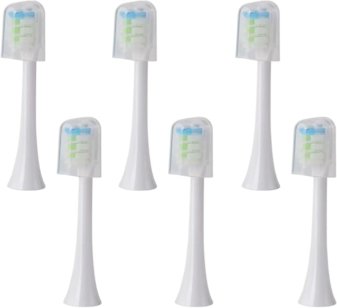 Replacement Brush Heads Compatible for SOOCAS X3U/X3Pro/X5 6/12pcs Bristle Electric Toothbrush Sealed Packed(SHUSHI-WH-6PCS)