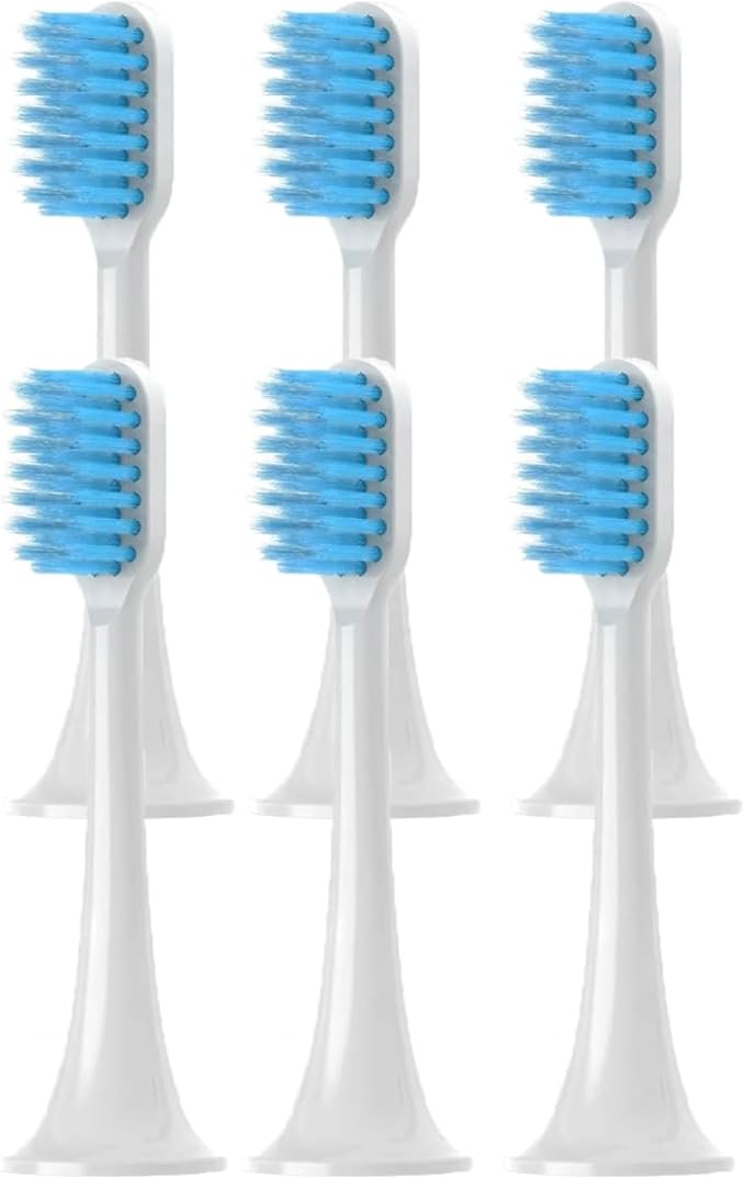 Replacement Brush Heads Compatible for Mijia T300 T500 T700 Electric Toothbrush(6pcs)