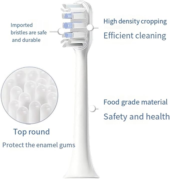 Compatible for MIJIA T301 MES605 T302 MES608 T501 MES607 Replacement Electric Tooth Brush Heads As Shown