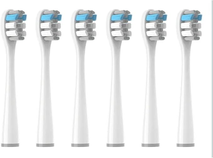Toothbrushes Head SuitableCompatible for All Models of Usmile Brand Electric Independent(6pcs GrayBlue)