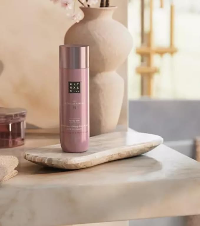 RITUALS The of Sakura Ultra Nourishing Shower Oil Sweet Almond Oil and Cherry Blossom for Dry Skin Pink 6.7 fl oz /200 ml