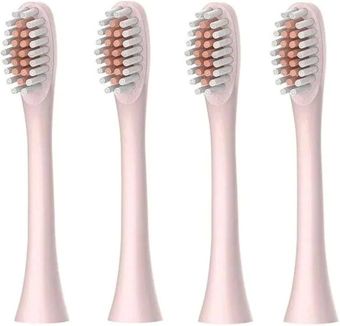 Replacement Toothbrush Heads ForCompatible for X.Q.M. X-3 X-2 Sonic Electric Soft Bristle(4pcs Pink)