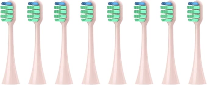 Replacement Toothbrush HeadsCompatible for Panasonic EW-DC01/DC12/PDL54/PDP51/EW1031/DE92/WEW0980/DL40/DL75/DL82(8pcs Pink)