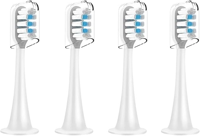 4pcs Replacement Brush HeadsCompatibility for Xiaomi Mijia T300 T301 T500 Sonic Electric Toothbrush Head Soft Bristle Nozzles(4)