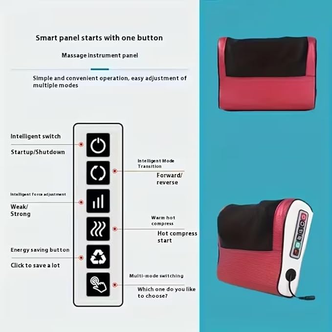 Neck and Back Massager for Pain Relief Deep Tissue with Heat Shiatsu Shoulder Massager with Bi-Directional Rotating Head for Neck Back Shoulders and Legs