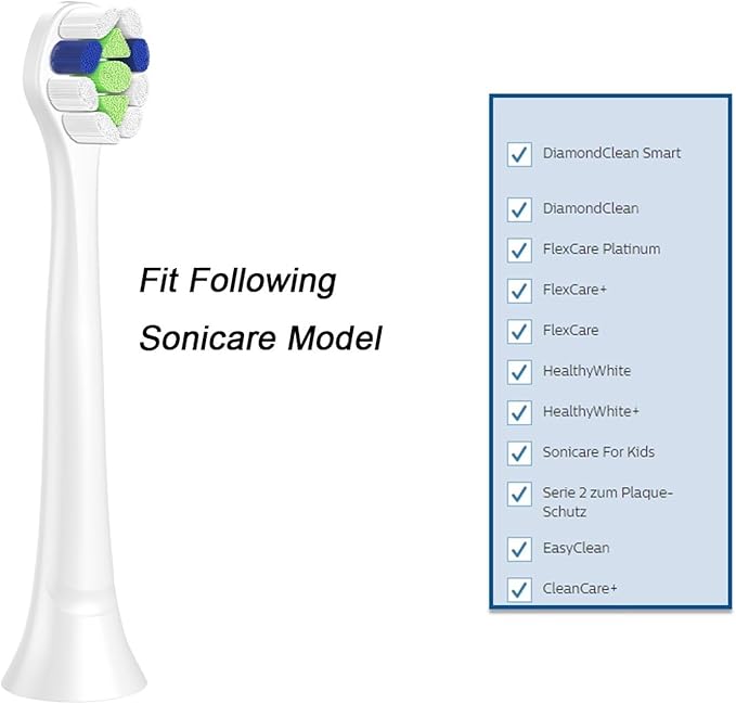 4/8pcs Replacement Toothbrush HeadsSonic Care Heads Brush Compatible for Sonicare Handle(4pcs)