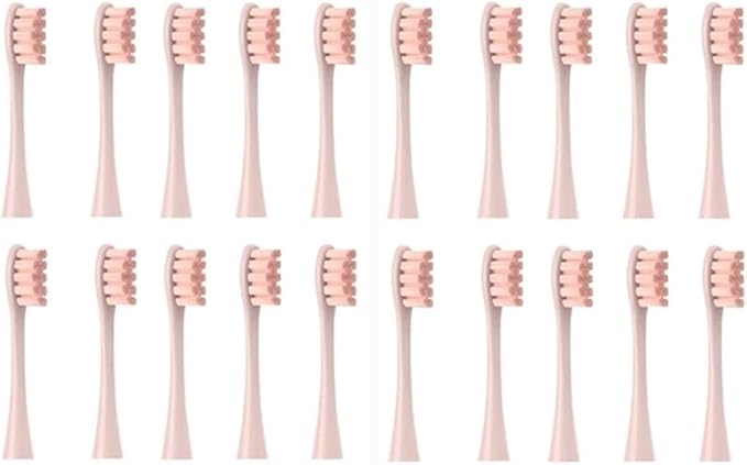 Replacement Brush Heads Compatible for Oclean X/X PRO/ Z1/ Sonic Electric Toothbrush Soft Bristle Nozzles(20PCS Pink)