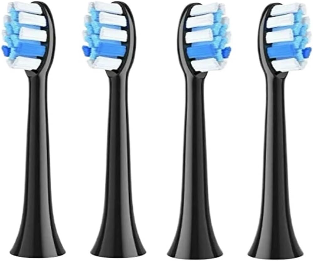 Compatible for Fairywill P11 T9 P80 Electric Toothbrush Heads(Black 8pcs)