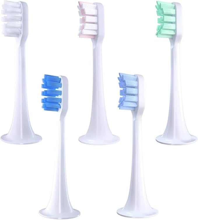 Compatible for 10Pcs T300/T500 Replacement Brush Heads Toothbrush Protect Soft Bristle(10Blue-L)