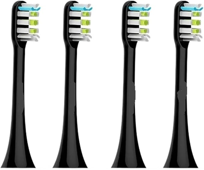 4PCS Electric Toothbrush Heads ReplacementCompatible for SOOCAS X1 X3 X3U X5 Teeth Brush Replacement(White 4 pcs)