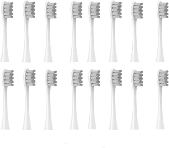 Compatible for Oclean X/X PRO/ Z1/ F1/ One/Air 2 /SE Sonic Electric Toothbrush Replacement Brush Heads Soft Bristle Nozzles Head(16 Grey)