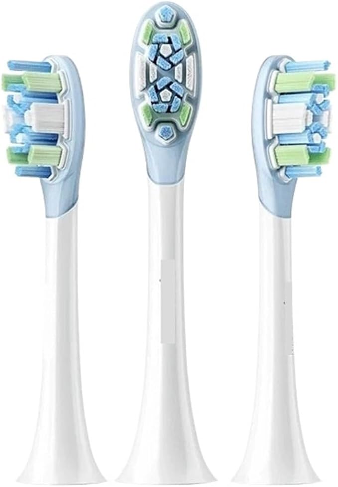 Compatible for Oscillation Electric Toothbrush Replacement Heads Soft &amp Clean Original Deep Cleaning Nozzles Brush(Blue 3 pcs)