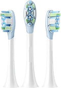 Compatible for Oscillation Electric Toothbrush Replacement Heads Soft &amp Clean Original Deep Cleaning Nozzles Brush(Blue 3 pcs)