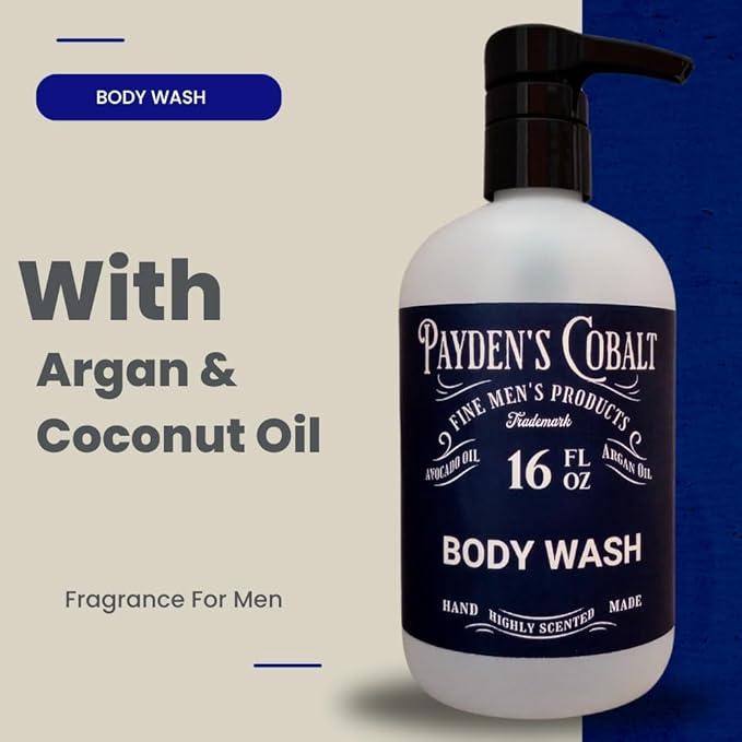 Payden's Cobalt Currant &amp Oakmoss For Men Scented Body Wash &amp Milk Bath Set