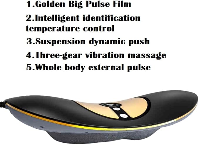 Upgraded Lumbar Massage - Electric Heated Lumbar Massager for Relief of Lower Back Pain 26° Oscillating Lumbar Traction Massager Heating Vibrating and Adjustable Back Stretcher