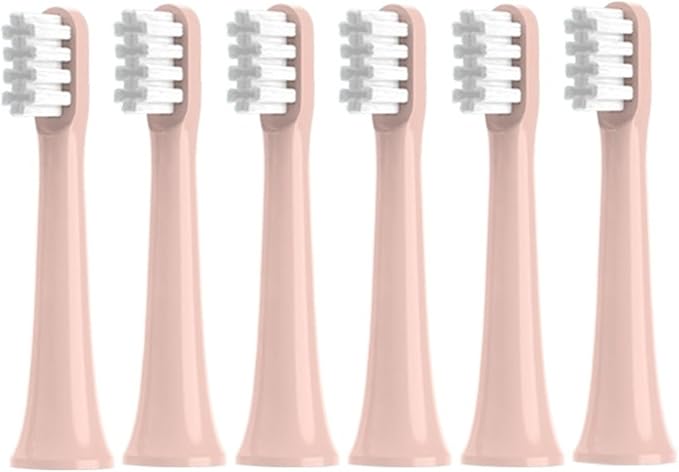 4/6PCS Brush Heads for XIAOMI T100 Soft Dupont Bristle Vacuum Nozzles Refills Electric Toothbrush Head(6pink)