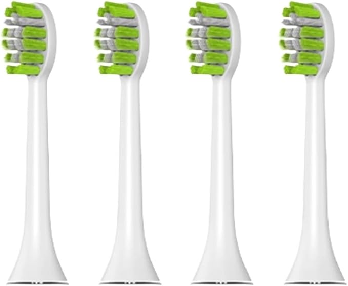 Dr.Yadent YD05 Compatible Replacement Brush Heads 4/6/8 Pcs Set Soft Bristles for Sensitive Gum Care Deep Cleaning Teeth Gap(YD05WHITE-ST-4pcs)