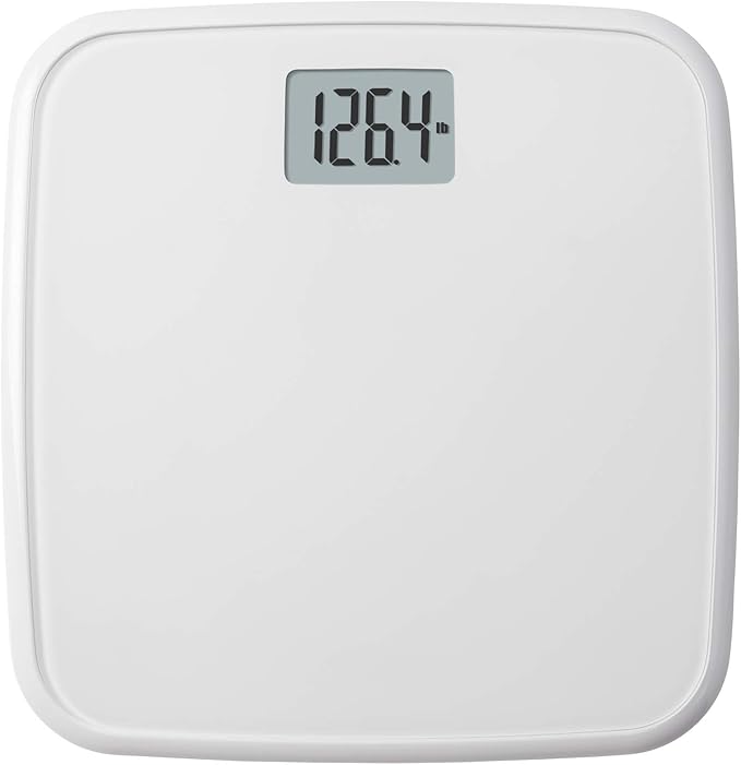 InstaTrack TS-701 Ultra-Thin Digital Bathroom Scale in Contemporary Bright White – Accurately Measures up to 330 Pounds