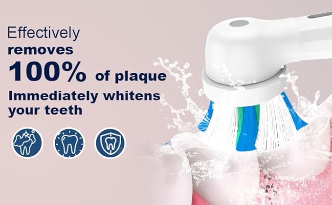 iO Replacement Heads Compatible with Oral B iO 2/3/4/5/6/7/8/9/10/Deep Clean Series Electric Toothbrush Brush Heads Compatible with Oral B iO with Medium Bristles Care Your Teeth (8 White)