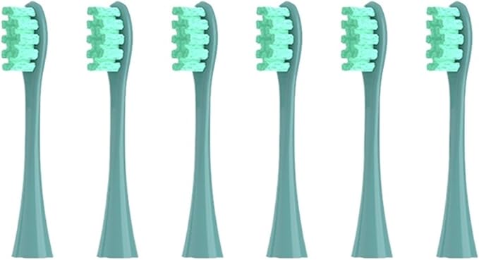 4pcs/6pcs Brush Heads Compatible for Toothbrushes Universal Vacuum Sealed Packaged(6pcs Green)