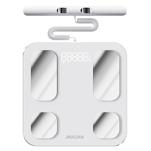 Smart Scale for Body Weight 8 Electrodes Digital Bathroom Scale with BMI Body Fat Muscle Mass 26 Metrics Full Body Composition Analyzer High Precision Digital Scale with LED Screen Bluetooth