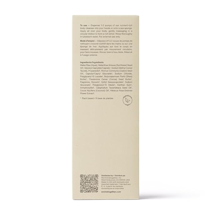 evolvetogether Nutrient-Rich Body Cleanser for Women &amp Men | Havana – Cardamom Vetiver &amp Cedarwood | Cream-to-Oil Hydration Gently Cleanses | Vegan Cruelty-Free Sulfate Free | (11.8 fl oz)