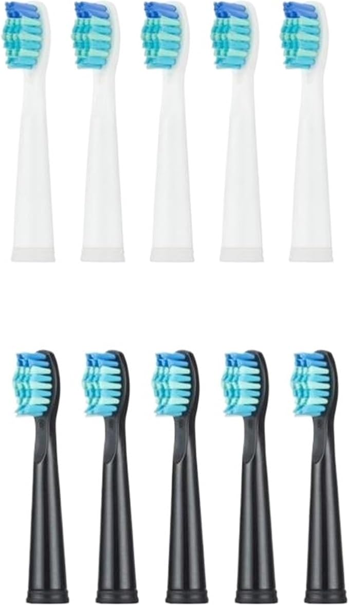 Compatible for Replacment Tooth Brush Head Electric Toothbrush Heads Comfortable Soft Bristle SG-507B/908/909/917/610/659/719(Black)