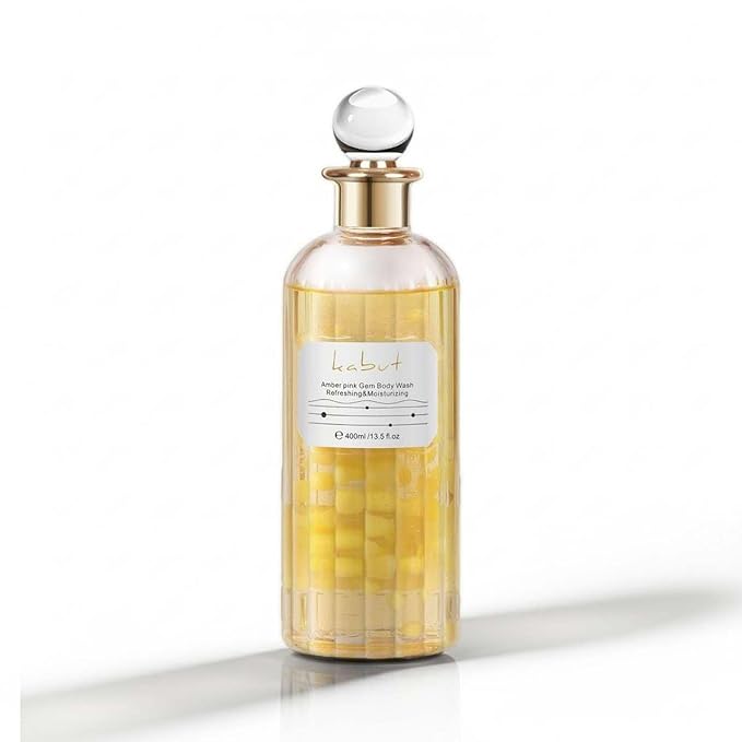 Kabut Pearl Extract Body Wash Amber Powder Infused Plant-Based Natural Formula for Daily Cleansing Gentle Hydrating Shower Gel 400ml