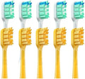 20PCS Toothbrush HeadsCompatible for G7/P7/Y8/T9/T10/T6S/T7S/A7 Replacement Brush Head Soft Bristle Vacuum with Cover(20PCS White Yellow)