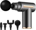 Massage Gun Deep Tissue Portable Massage Gun with 4 Interchangeable Massage Heads for Deep Muscle Relief &amp Relaxation 99 Touches Best Gift (Gray)