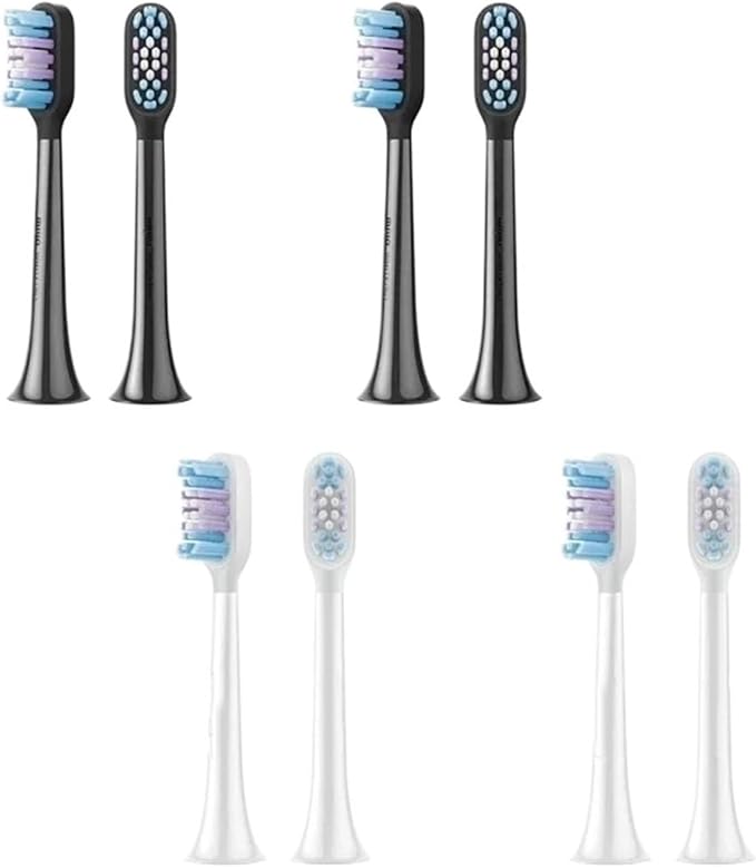 Compatible for Xiaomi Mijia Electric Toothbrush Head for T501 T501C Replacement Heads 2pcs/ Suit Partition Brush(Black)