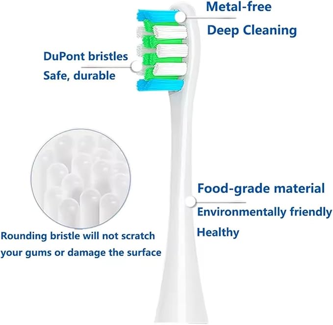 4pcs Compatible for Electric Toothbrush Heads X/X PRO/Z1/ F1 One Air 2 Hair Brushes Series Smart Clean Change of Tooth Brush Head