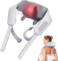 Cordless Neck and Shoulder Massager Shiatsu Neck and Back Massager with Heat 4D Deep Tissue Kneading Massage Pillow for Shoulder Back Leg Muscle Pain Relief Valentine's Day Gifts for Women Men